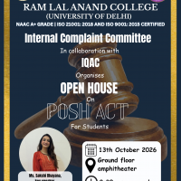 The Internal Complaint Committee is organising an Open House for students
